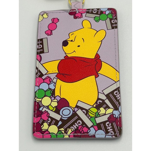 Loungefly Disney Winnie The Pooh Retractable Lanyard ID Badge Purple Candy Sweet - Picture 3 of 5
